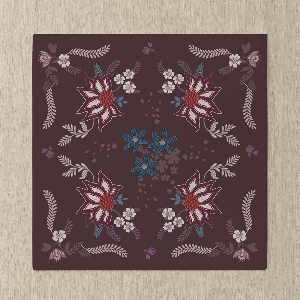 Салфетки текстильные 2шт тм PROVANCE Бургунди 33х33см, 140г/м2, 100% полиэстер, 2 дизайна, арт.№ 435-205