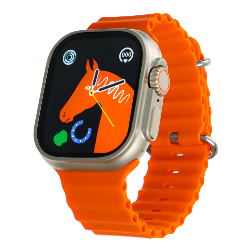 Смарт-часы BY Space Ultra watch, IP65, BT5.0, 200 мАч, 2.01", металл, оранжевый, арт.№ 450-084