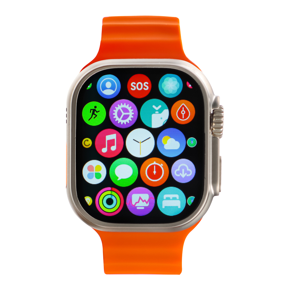 Смарт-часы BY Space Ultra watch, IP65, BT5.0, 200 мАч, 2.01", металл, оранжевый, арт.№ 450-084