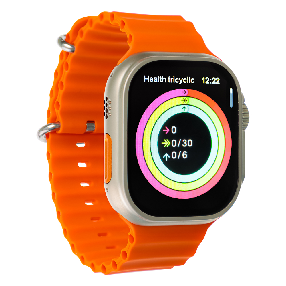 Смарт-часы BY Space Ultra watch, IP65, BT5.0, 200 мАч, 2.01", металл, оранжевый, арт.№ 450-084