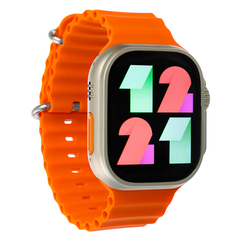Смарт-часы BY Space Ultra watch, IP65, BT5.0, 200 мАч, 2.01", металл, оранжевый, арт.№ 450-084