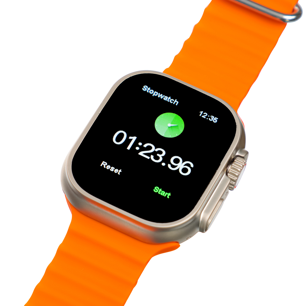 Смарт-часы BY Space Ultra watch, IP65, BT5.0, 200 мАч, 2.01", металл, оранжевый, арт.№ 450-084