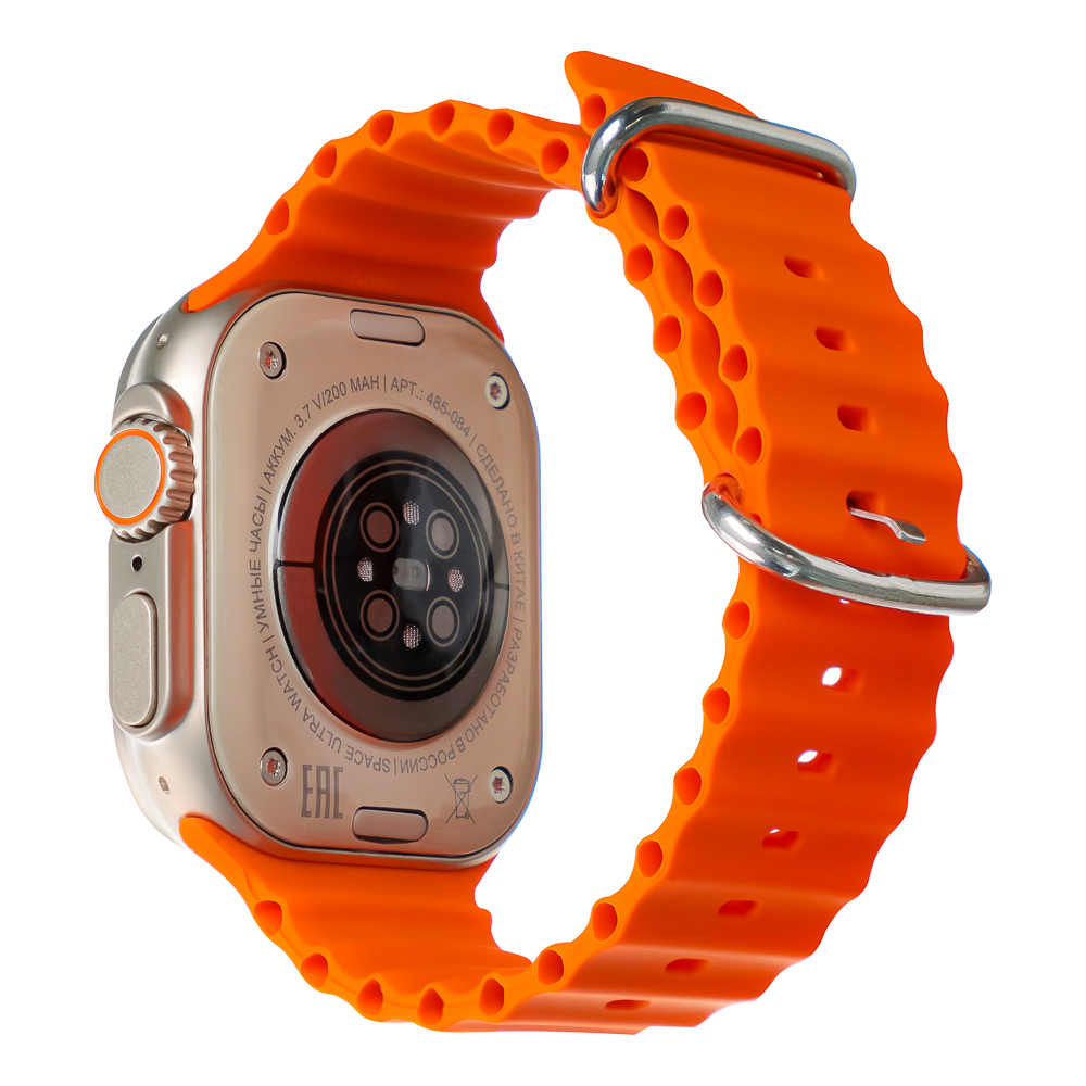 Смарт-часы BY Space Ultra watch, IP65, BT5.0, 200 мАч, 2.01", металл, оранжевый, арт.№ 450-084