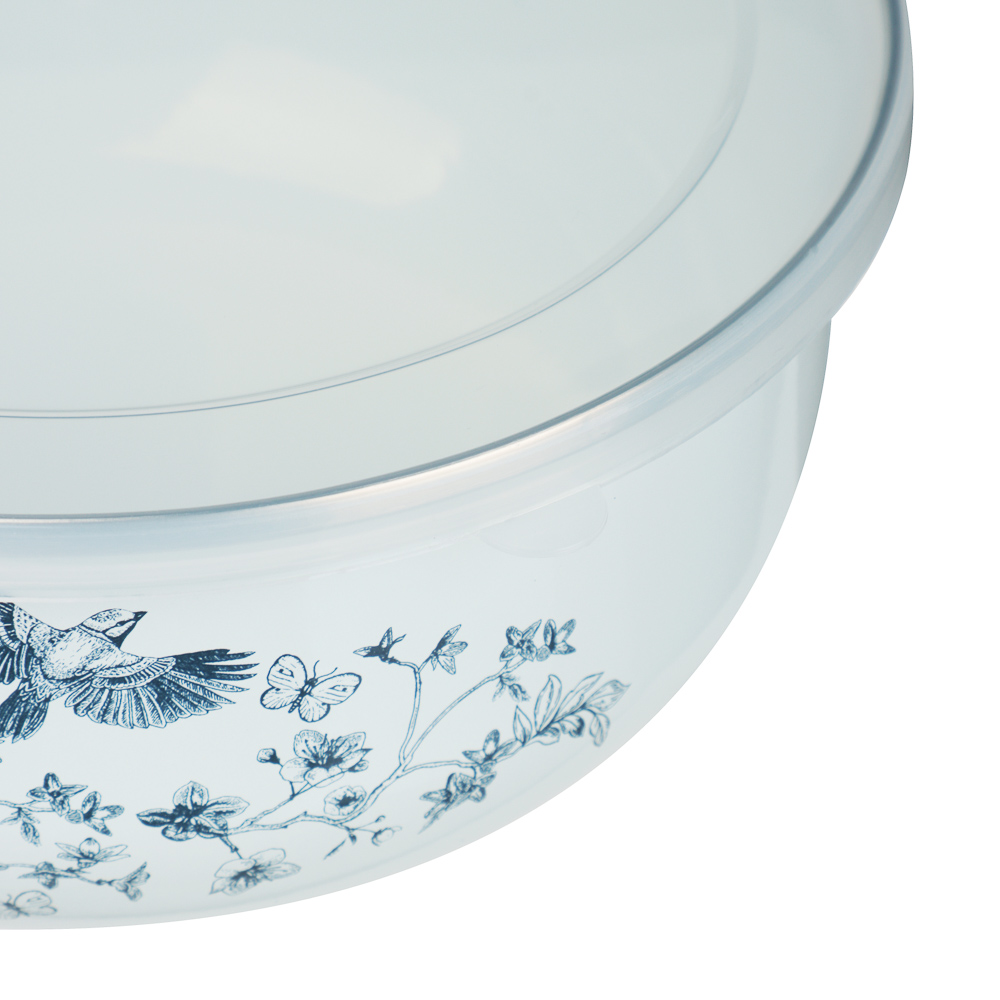 Набор эмалированных салатников с крышками, 6 пр. (14/16/18см, 0,7/1,1/1,4л) "Флорал", арт.№ 894-531