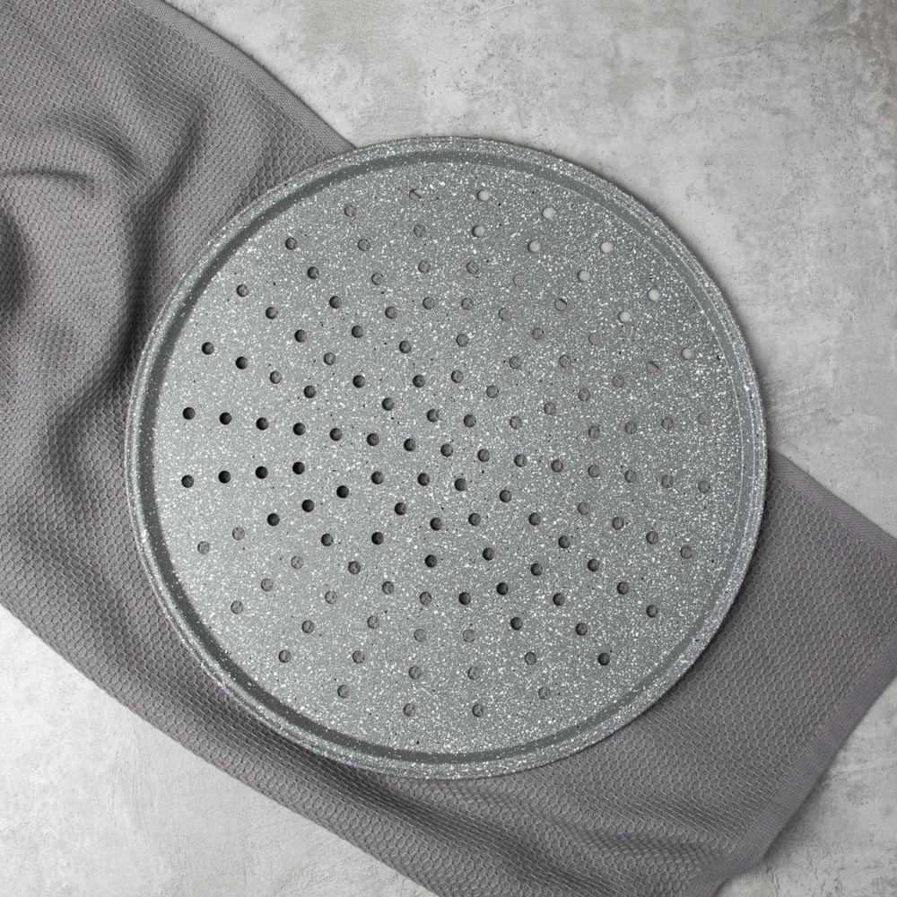 SATOSHI Буко Форма для пиццы перфорированная, 32,5х1см, угл.сталь, антипригарное покрытие "Мрамор", арт.№ 849-188