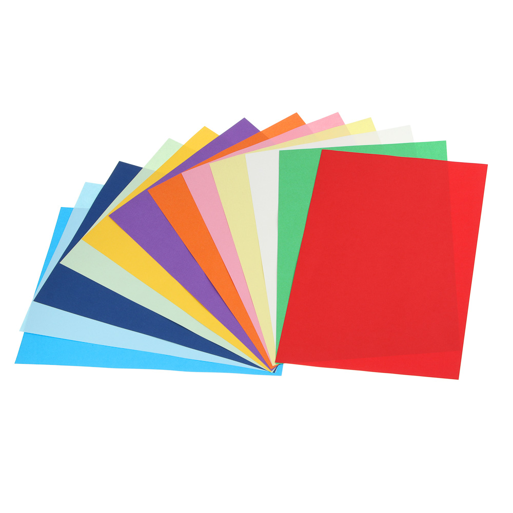 FLOMIK Бумага цветная тонированная двусторонняя, А4, 12листов, 12 цветов, 80 г/м2, арт.№ 558-010