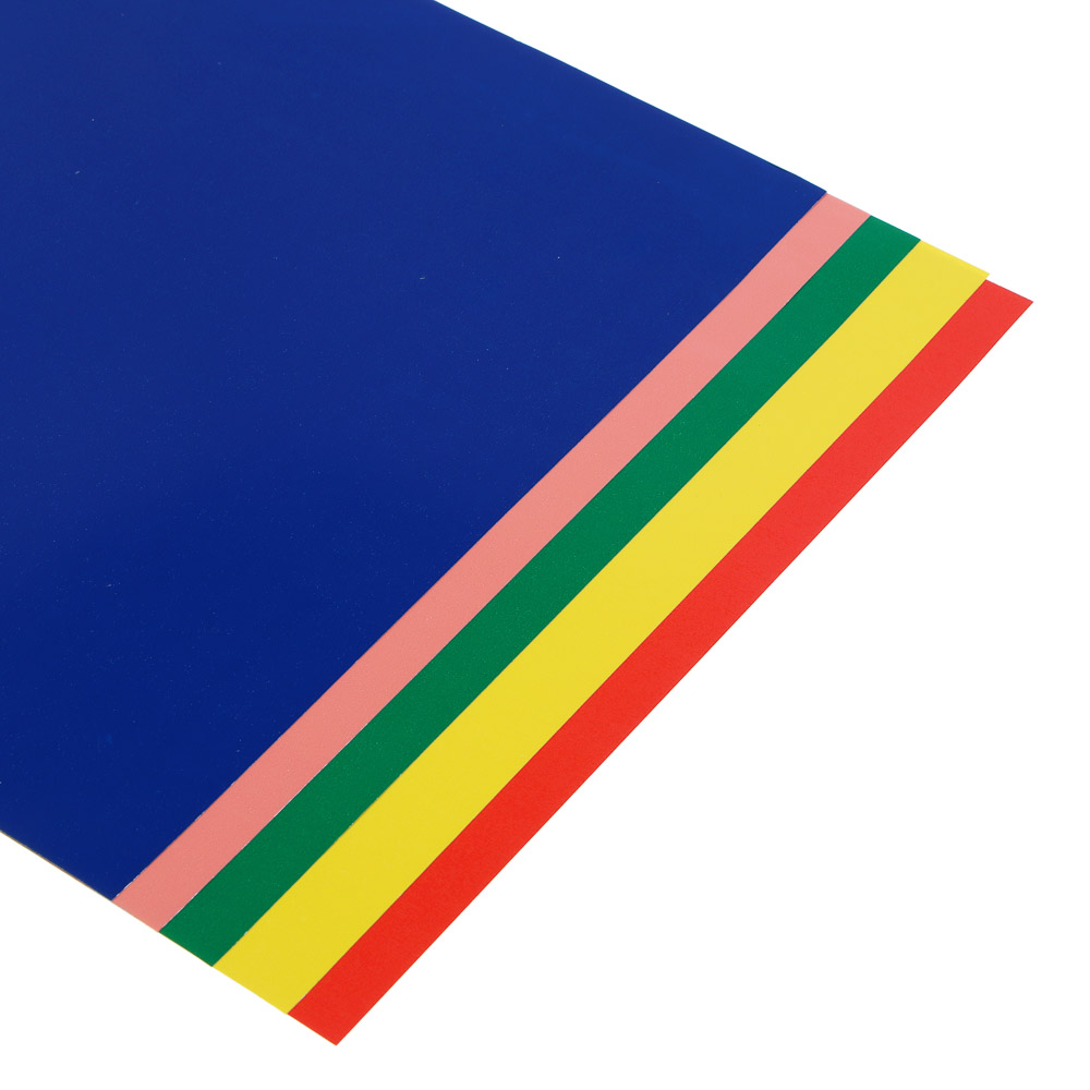 Картон цветной FLOMIK глянцевый мелованный, двухстор., А4, 5л., 5цв., 160 г/м2, в папке, арт.№ 558-011