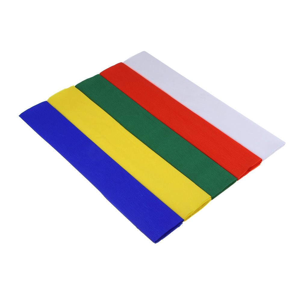FLOMIK Бумага гофрированная 50х250см, 32 г/м2, инд. упаковка и маркировка, 5 цветов, арт.№ 558-013