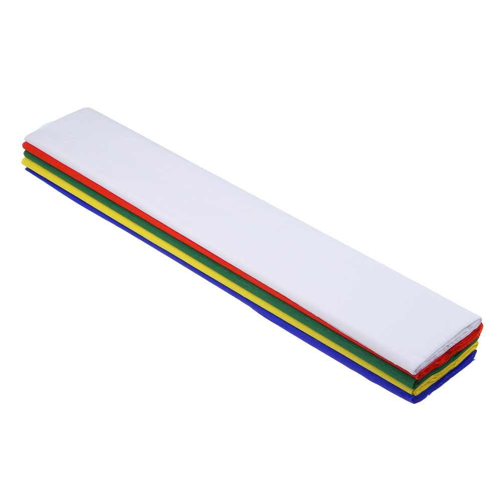 FLOMIK Бумага гофрированная 50х250см, 32 г/м2, инд. упаковка и маркировка, 5 цветов, арт.№ 558-013