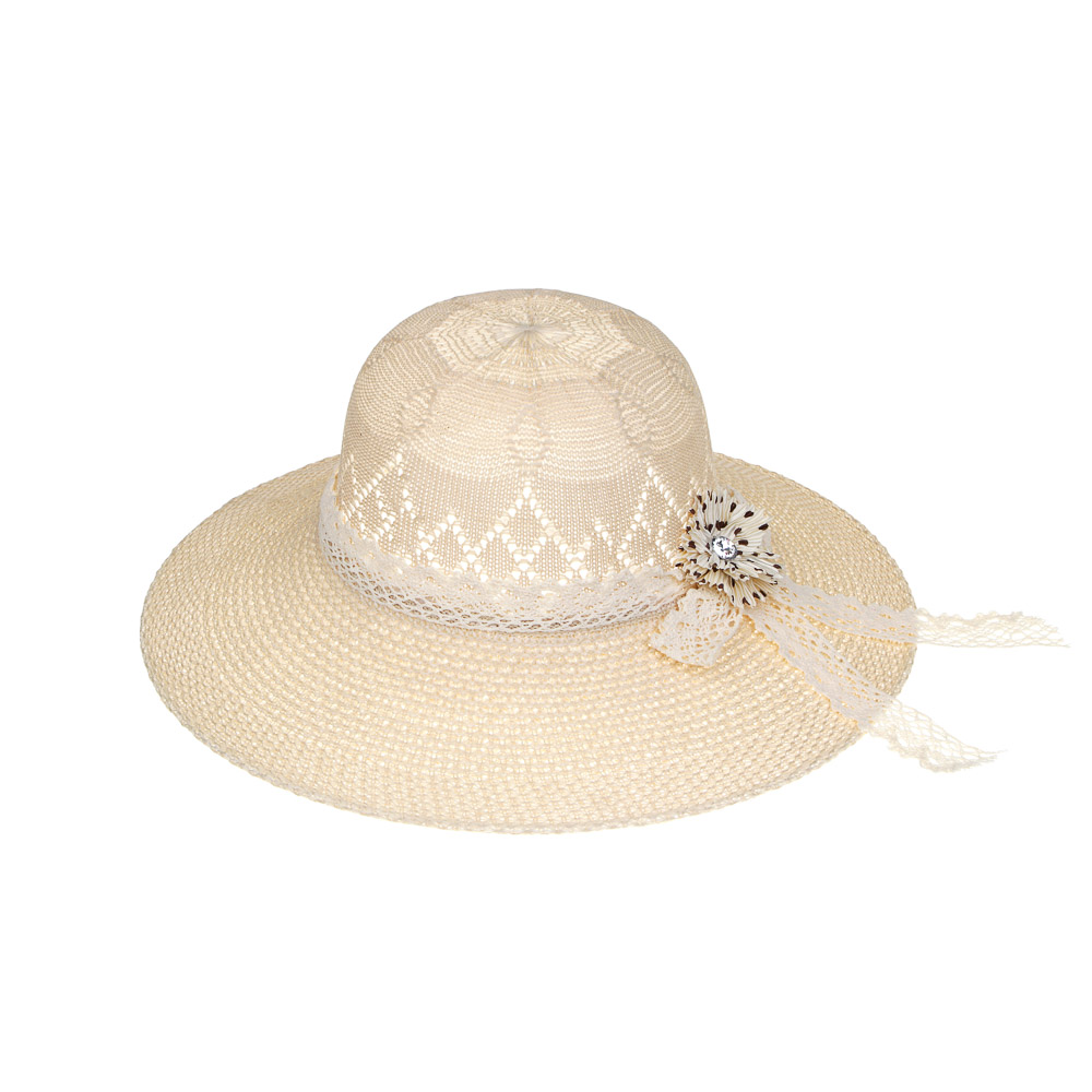 GALANTE Шляпа женская, р.58, 100% полиэстер, бежевый, ВЛ25-23, арт.№ 314-922