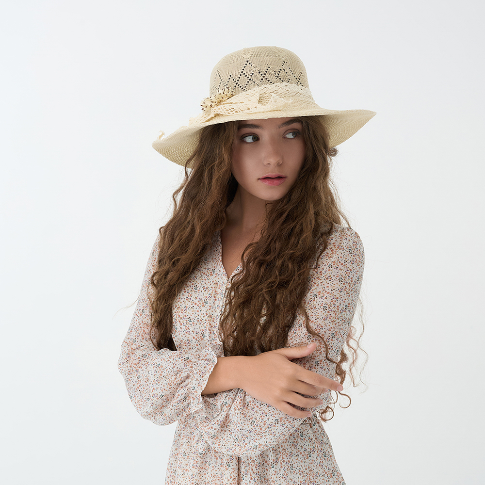 GALANTE Шляпа женская, р.58, 100% полиэстер, бежевый, ВЛ25-23, арт.№ 314-922