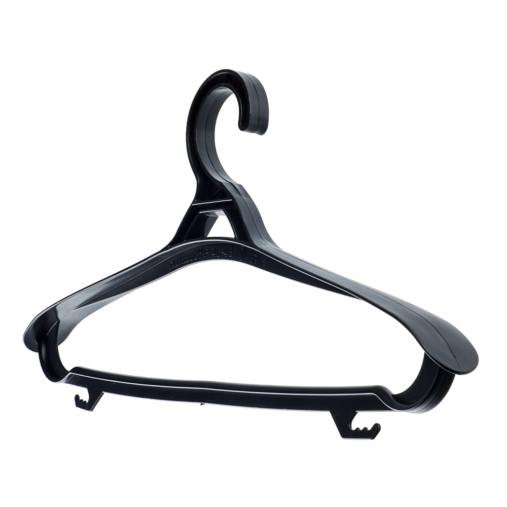 Вешалка для одежды, пластик, р.46-48, черная, Р2901, арт.№ 456-066