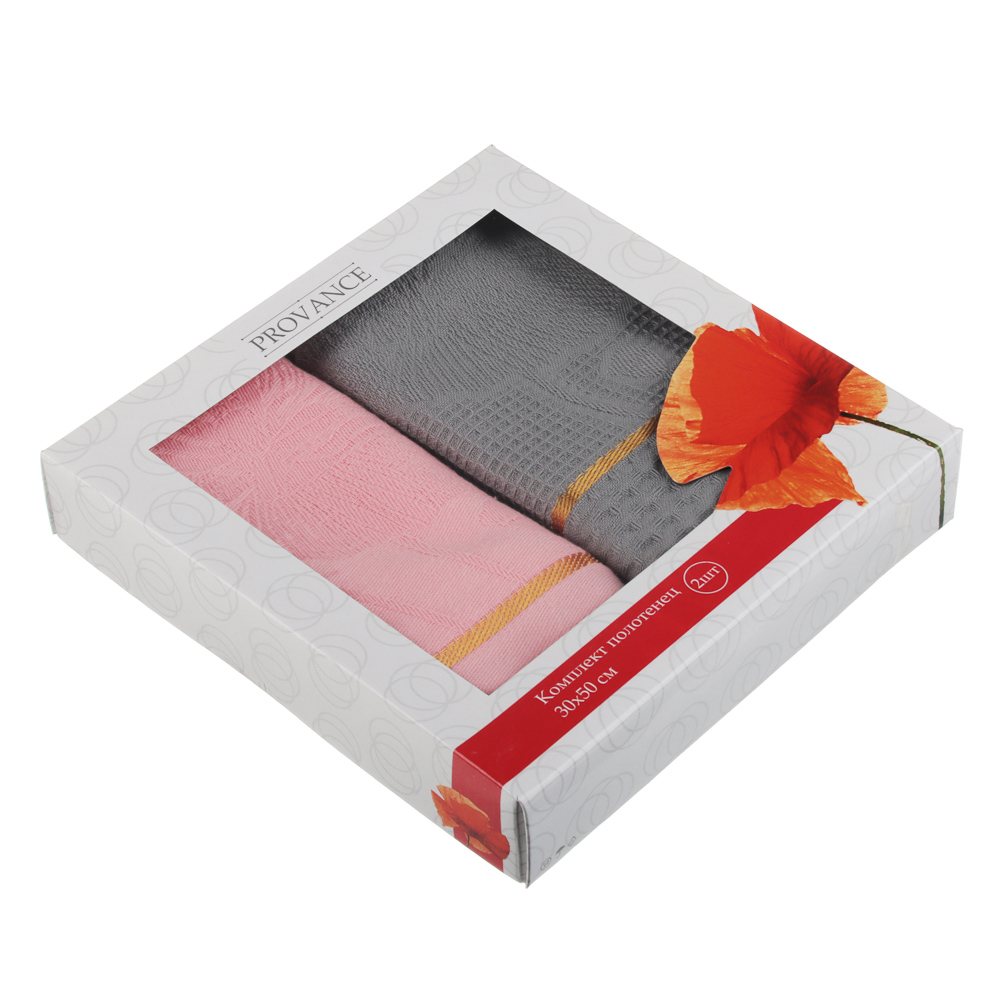 PROVANCE Маковое поле Комплект кухонных полотенец 2шт, 30х50см, 100% хлопок, арт.№ 488-076
