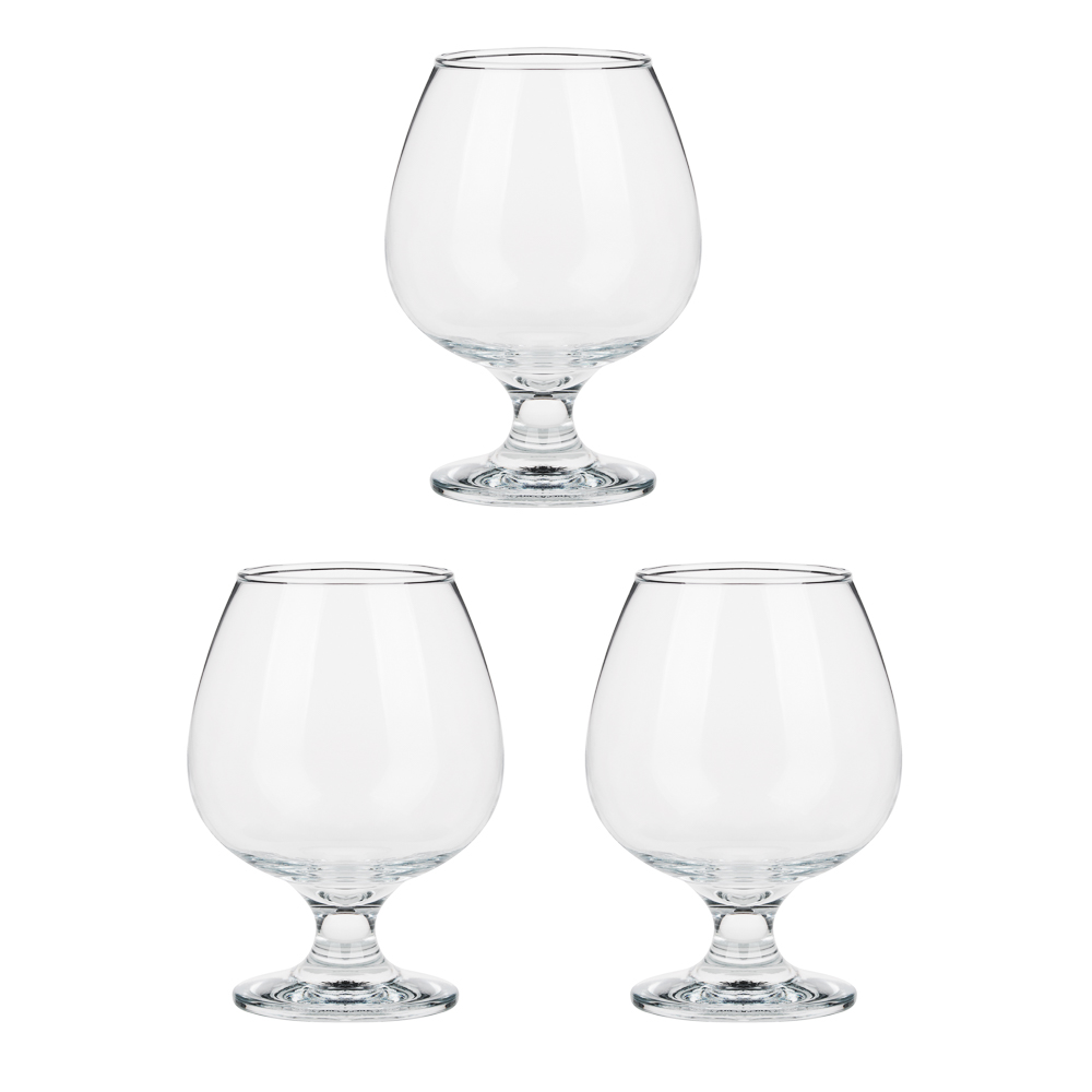 PASABAHCE Набор бокалов для коньяка 3шт 395мл Бистро, стекло, арт 44188B, арт.№ 878-552