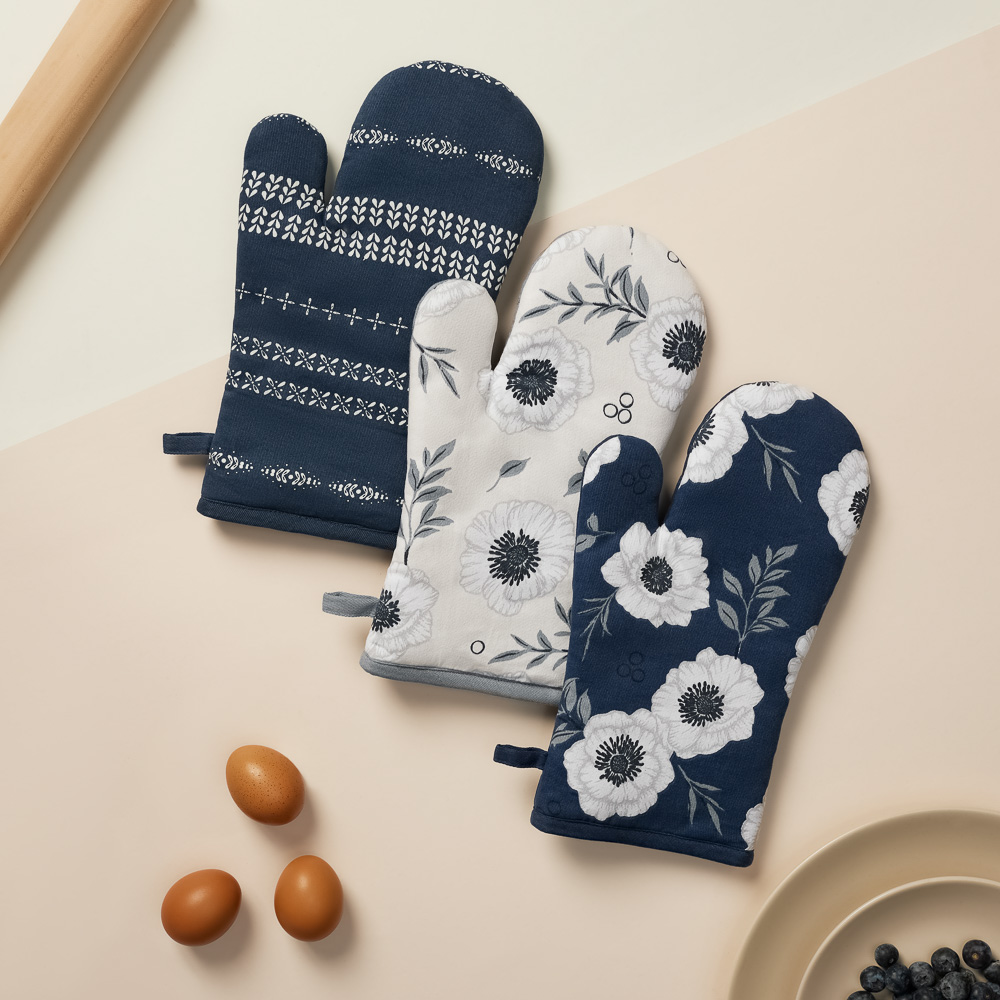 PROVANCE Нэви Прихватка-варежка, 100% хлопок, 18х29см, синий, 3 цвета, арт.№ 493-135