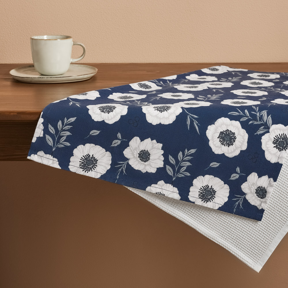 PROVANCE Нэви Комплект полотенец кухонных 2шт, 100% хлопок, 40х60см, синий, арт.№ 434-034