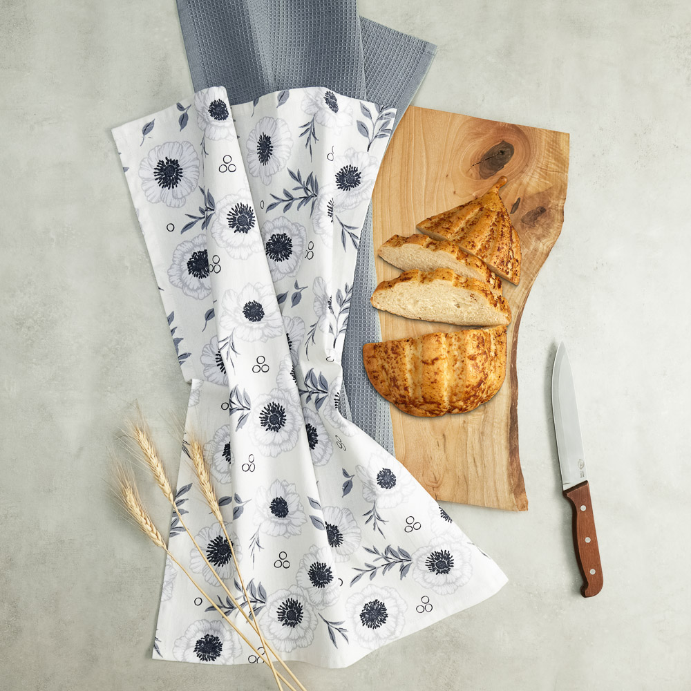 PROVANCE Нэви Комплект полотенец кухонных 2шт, 100% хлопок, 40х60см, серый, арт.№ 434-158