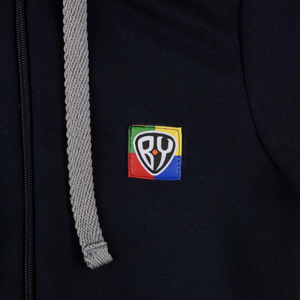 BY Basic Толстовка на молнии детская, хлопок, цвет темно-синий, размер 110, арт.№ 833-023