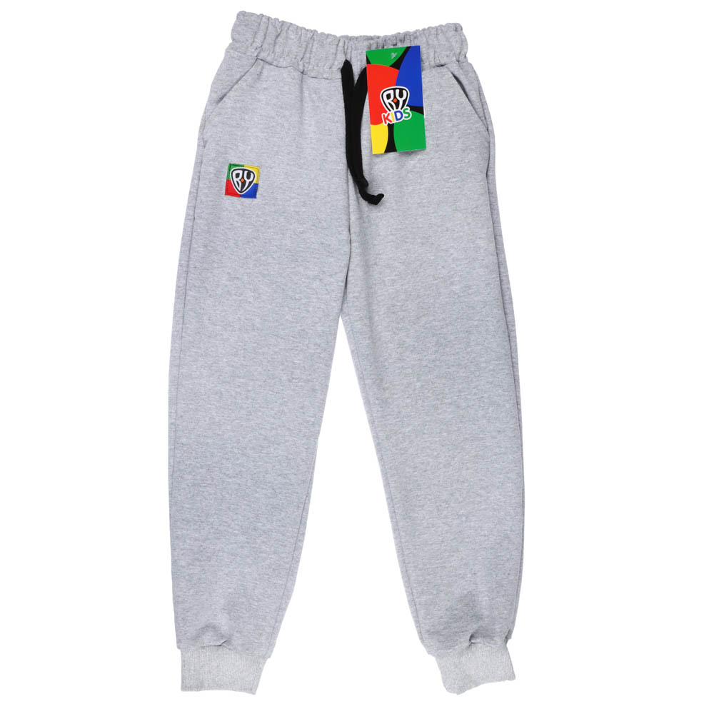 BY Basic Брюки детские, хлопок, цвет серый, размер 128, арт.№ 833-042