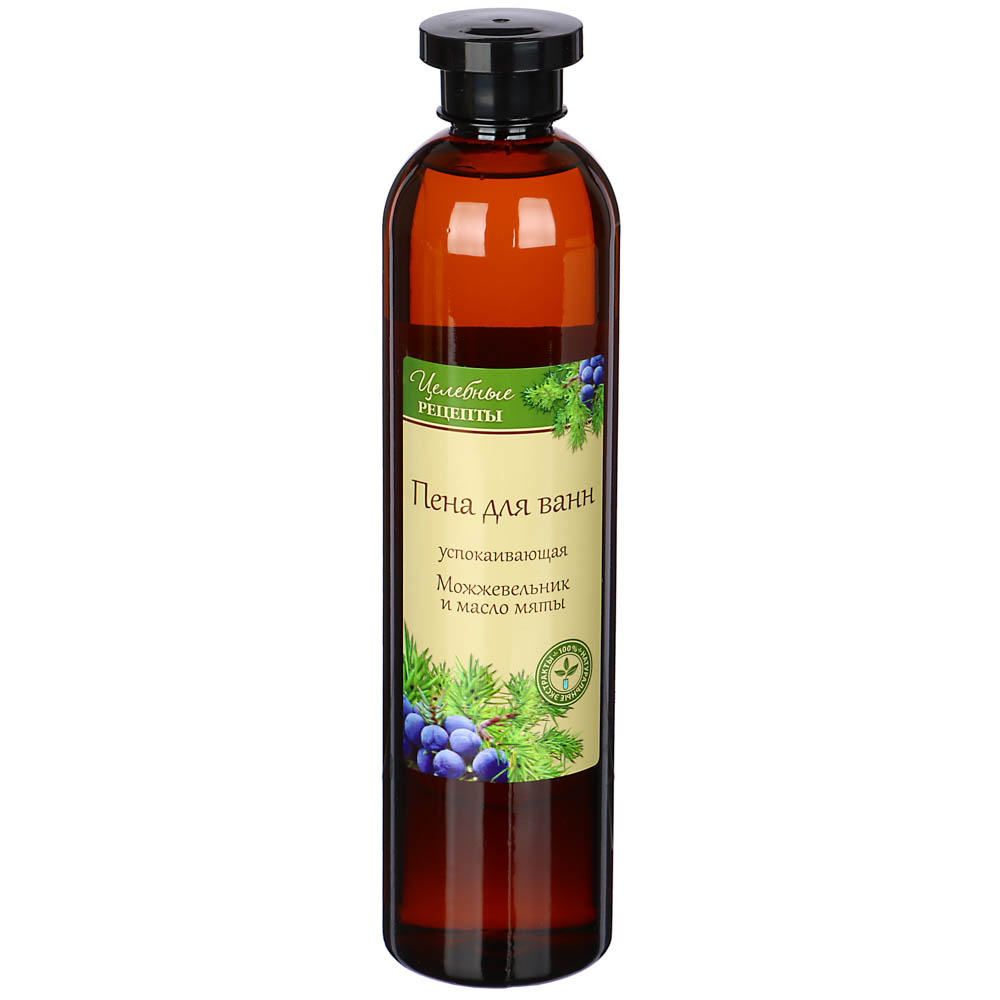 Пена для ванн ЦЕЛЕБНЫЕ РЕЦЕПТЫ Можжевельник и мята, п/б, 600мл, арт.№ 953-045