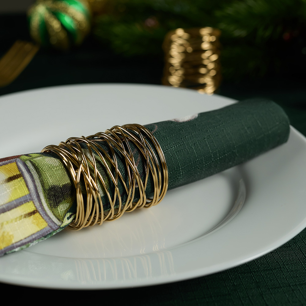 PROVANCE Фелиз Кольца для салфеток 2шт, 100% металл, золото, арт.№ 492-213