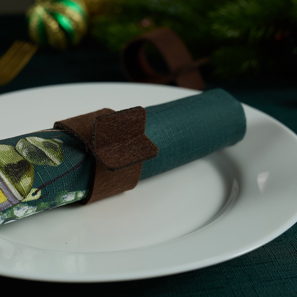 PROVANCE Фелиз Кольца для салфеток фетровые, 2шт в комплекте, 100% полиэстер, натуральный, арт.№ 492-217