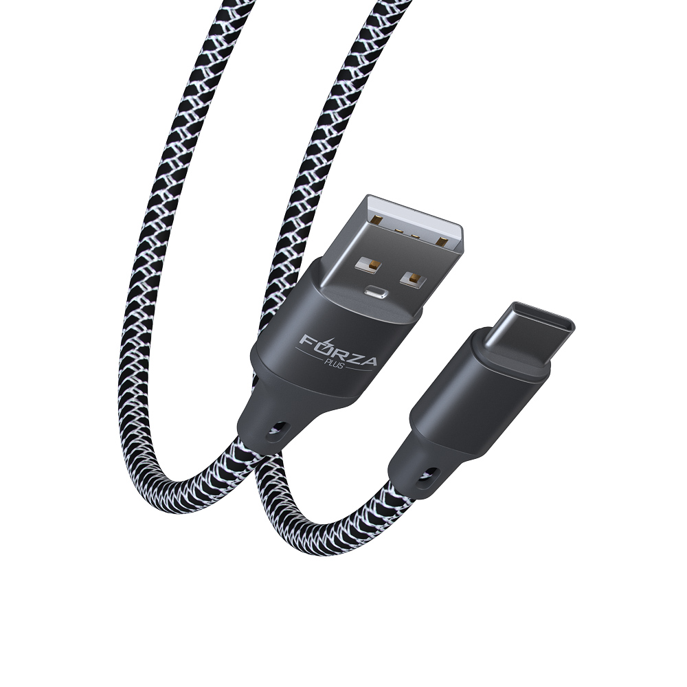 Кабель для зарядки USB(A)-Type C FORZA Футбол, 1м, 2А, 2 цвета, пакет, арт.№ 470-074