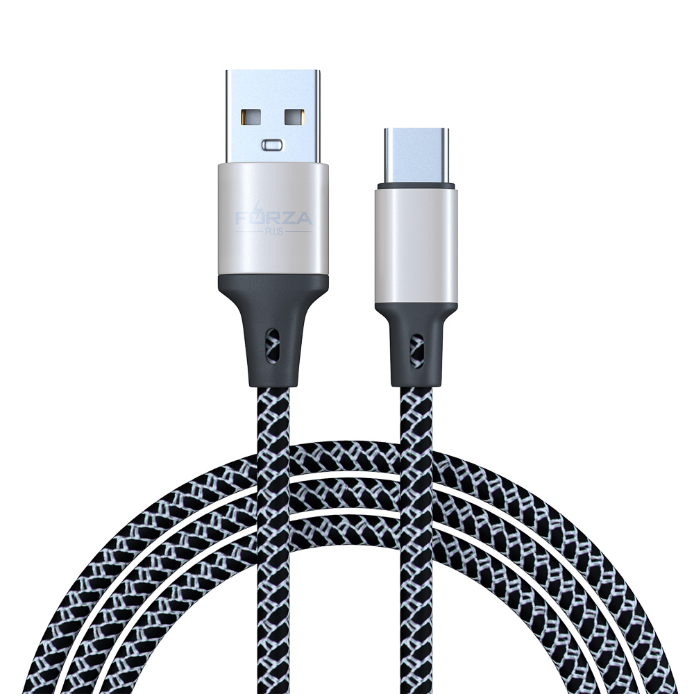 Кабель для зарядки USB(A)-Type C FORZA Футбол, 1м, 2А, 2 цвета, пакет, арт.№ 470-074