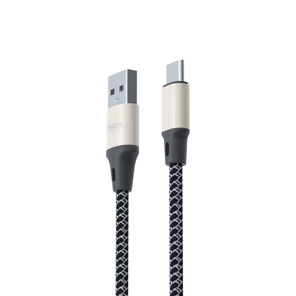 Кабель для зарядки USB(A)-Type C FORZA Футбол, 1м, 2А, 2 цвета, пакет, арт.№ 470-074