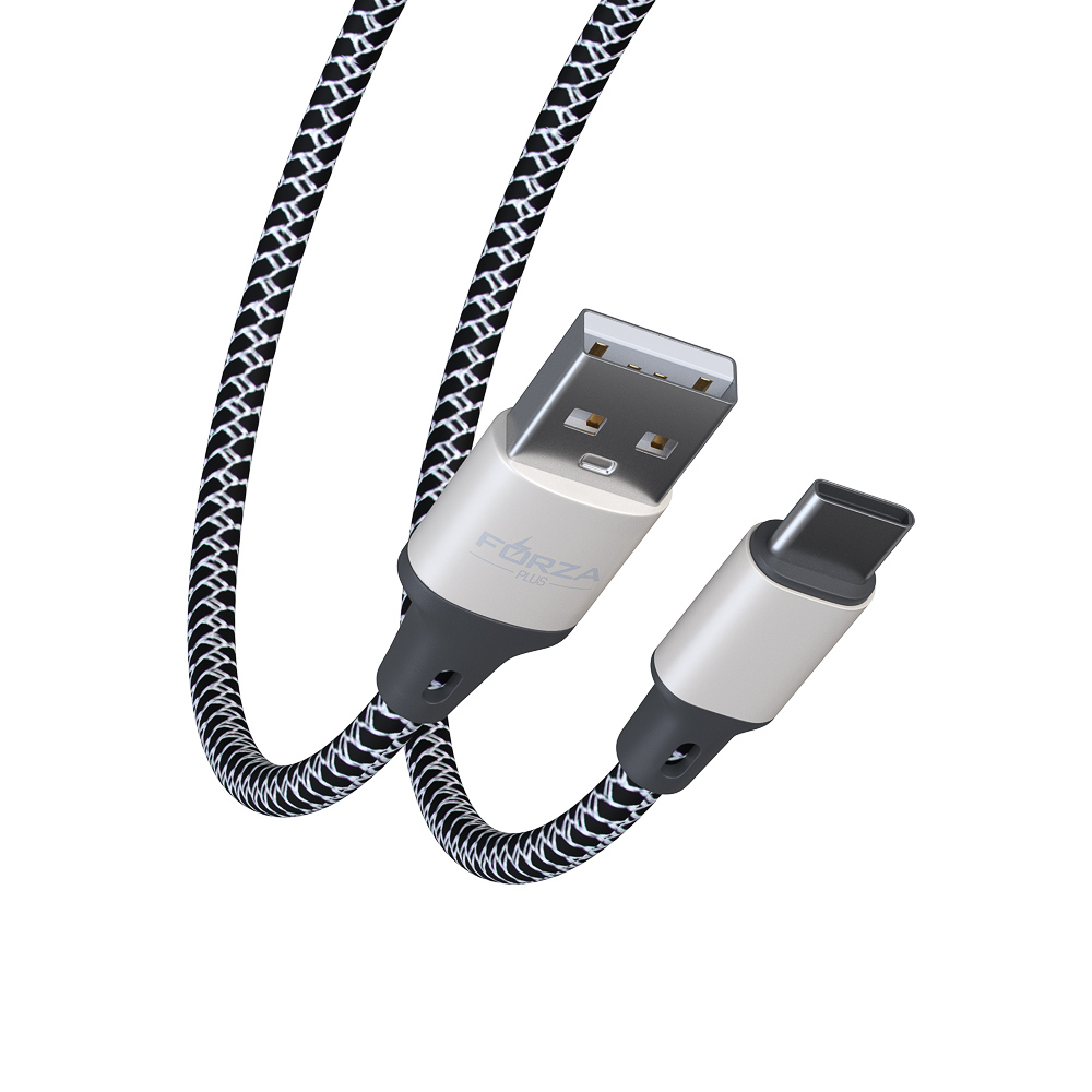 Кабель для зарядки USB(A)-Type C FORZA Футбол, 1м, 2А, 2 цвета, пакет, арт.№ 470-074