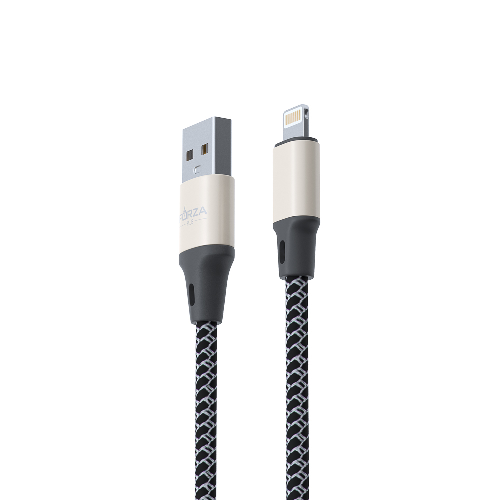 Кабель для зарядки USB(A)-iP FORZA Футбол, 1м, 2А, 2 цвета, пакет, арт.№ 470-075