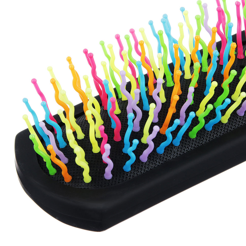 ЮНИLOOK Расческа массажная Радуга с цветными зубчиками, 23,5х4,5см, #21, арт.№ 356-590