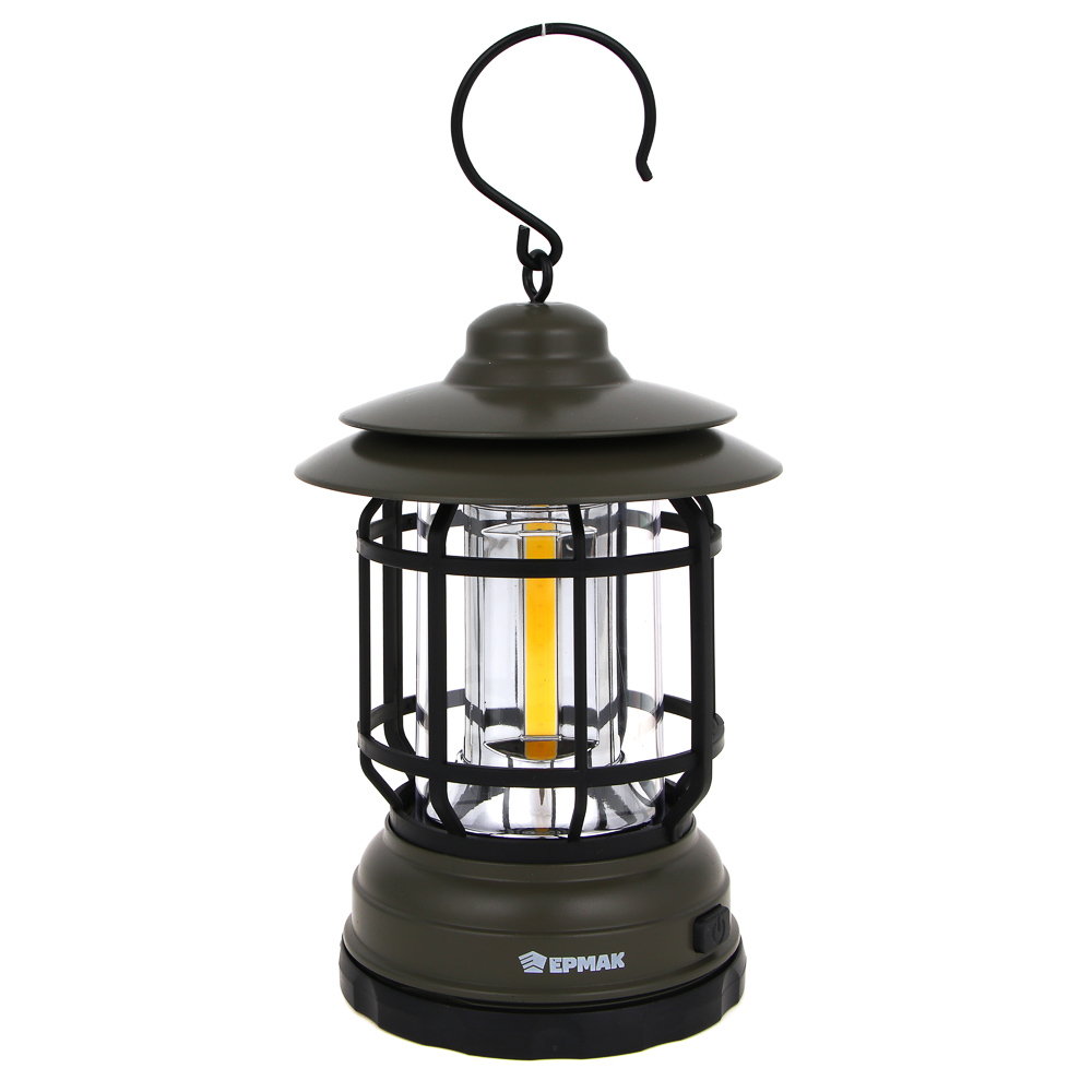 Светильник для кемпинга тм ЕРМАК, COB, 2 режима, 3хАА, 120х180х120 мм, арт.№ 222-008