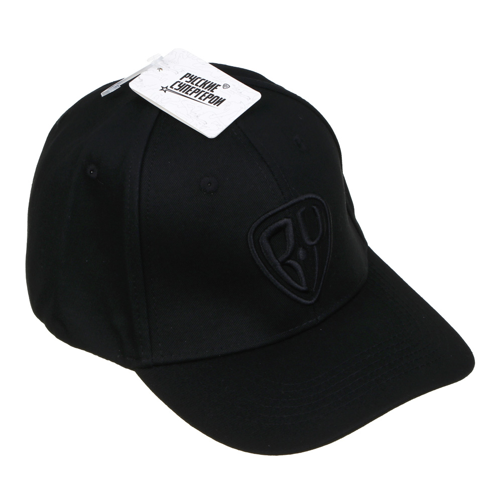 BY Русские Супергерои Кепка взрослая с вышивкой 3Д р.58, 70% хлопок, 30% полиэстер, цвет черный, арт.№ 314-897