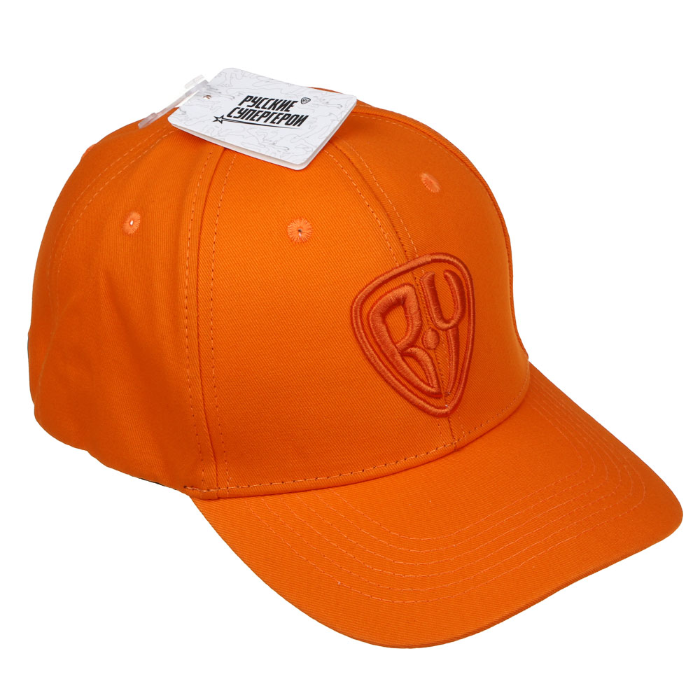 BY Русские Супергерои Кепка взрослая с вышивкой 3Д р.58, 70% хлопок, 30% полиэстер, цвет оранжевый, арт.№ 314-898