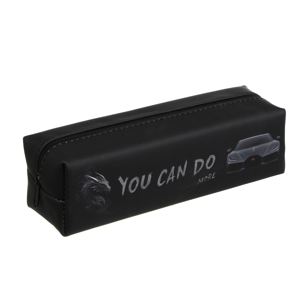 Пенал прямоугольный, 21x6x6см, "Карбон/Базис", искусственная кожа с печатью, 2 диз., арт.№ 524-318