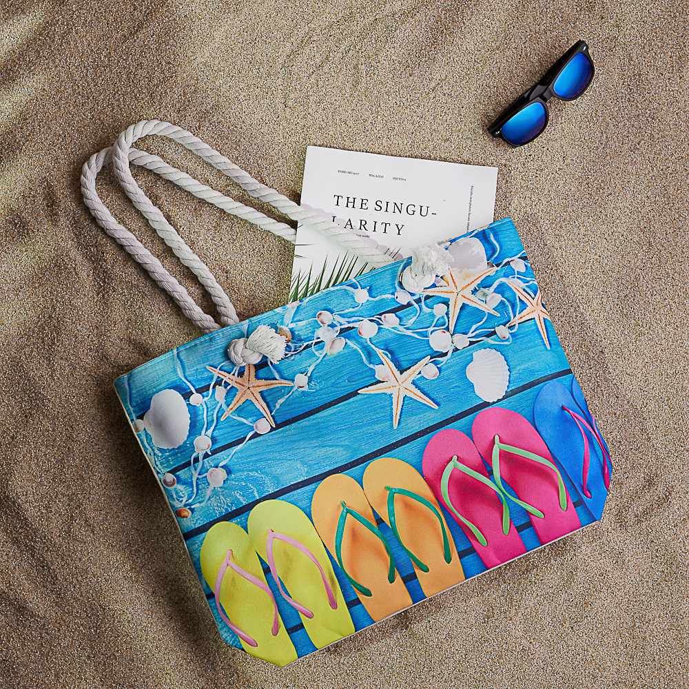 ЮL Сумка пляжная 50x35x15 см, 100% полиэстер, 3 дизайна, арт.№ 337-050