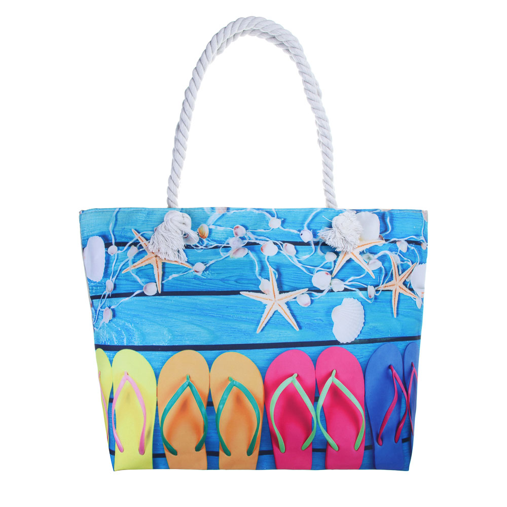 ЮL Сумка пляжная 50x35x15 см, 100% полиэстер, 3 дизайна, арт.№ 337-050
