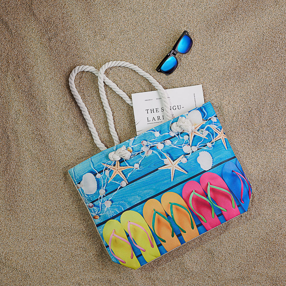 ЮL Сумка пляжная 50x35x15 см, 100% полиэстер, 3 дизайна, арт.№ 337-050