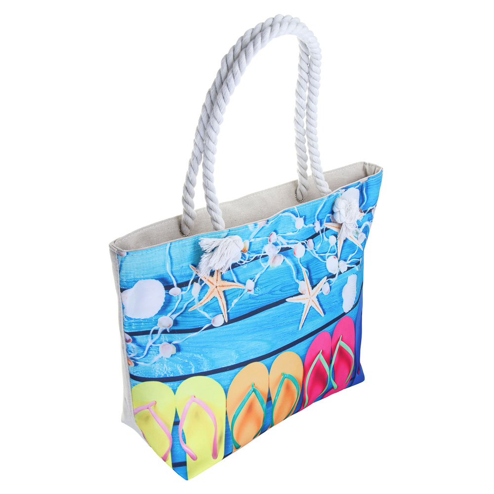 ЮL Сумка пляжная 50x35x15 см, 100% полиэстер, 3 дизайна, арт.№ 337-050