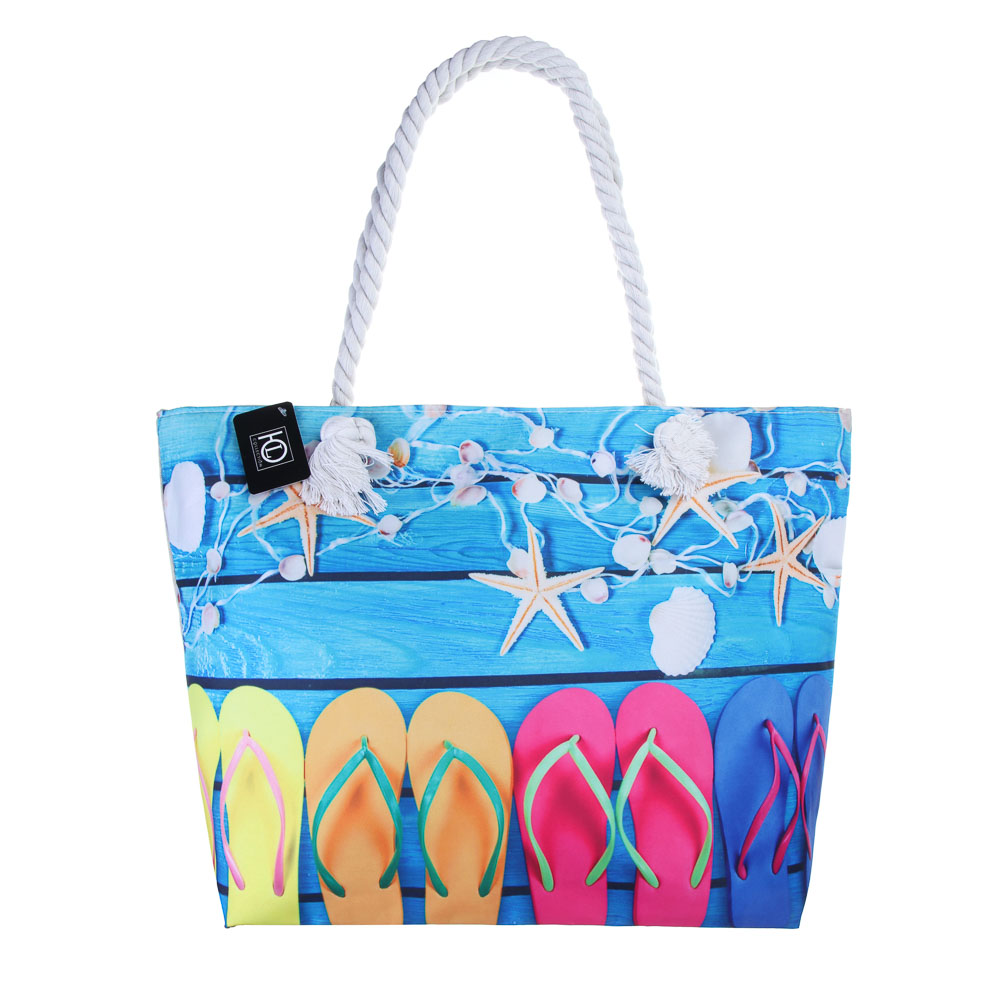 ЮL Сумка пляжная 50x35x15 см, 100% полиэстер, 3 дизайна, арт.№ 337-050