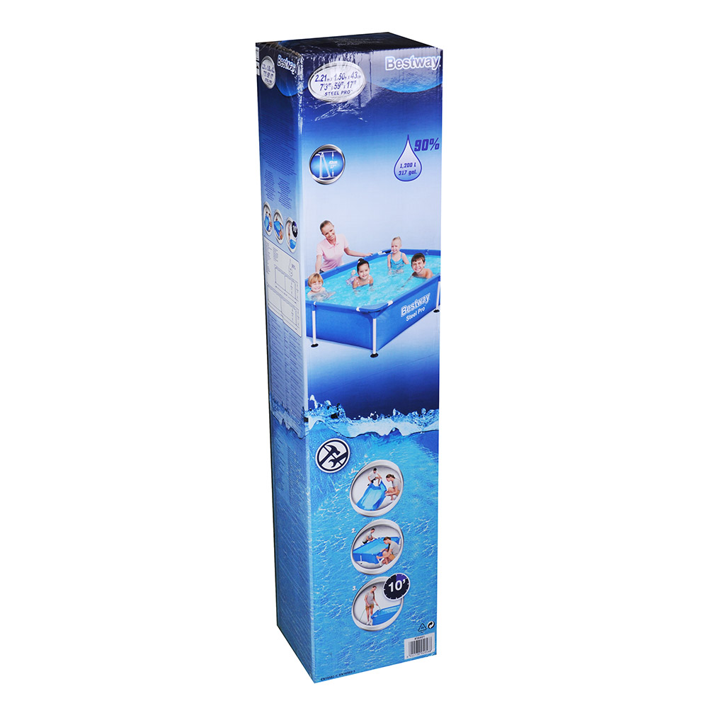 BESTWAY Прямоугольный бассейн, 221х150х43см, 1200л, 56401, арт.№ 107-115