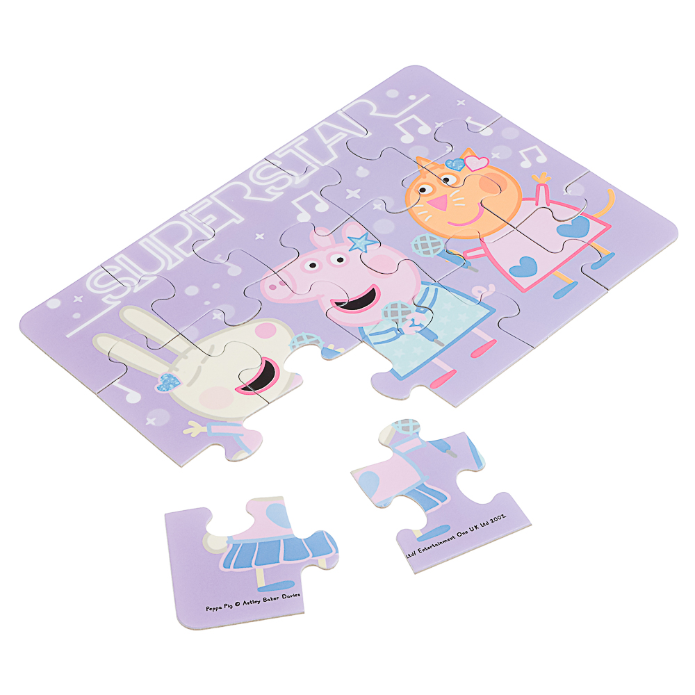 Свинка Пеппа Пазл Мини 15 элементов, 9x2,5x6,5 см, арт.№ 285-258