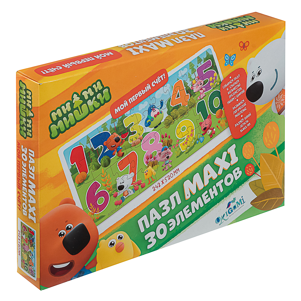 МиМиМишки Пазл 30 элементов, от 1 до 10, 28,5x3,5x18,5 см, арт.№ 285-259