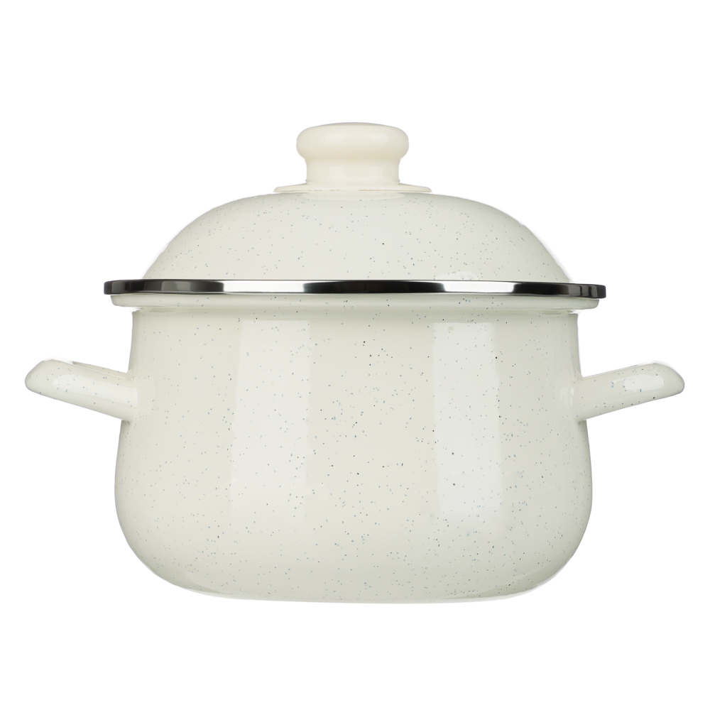 Кастрюля эмалированная VETTA Айвори, 18см, 2л, индукция, арт.№ 894-566