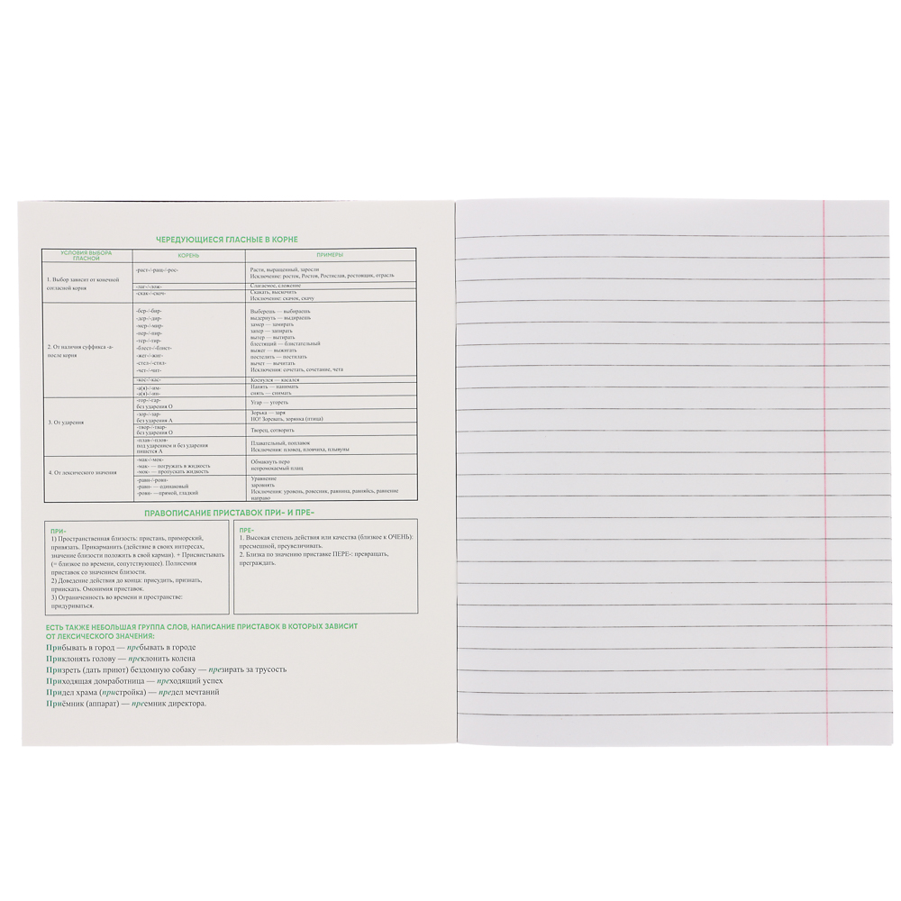 Тетрадь 48л. ClipStudio "Предметная" А5, БЕЛЫЕ ЛИСТЫ, обл.картон, скрепка, 7 видов, справ.мат., арт.№ 578-156