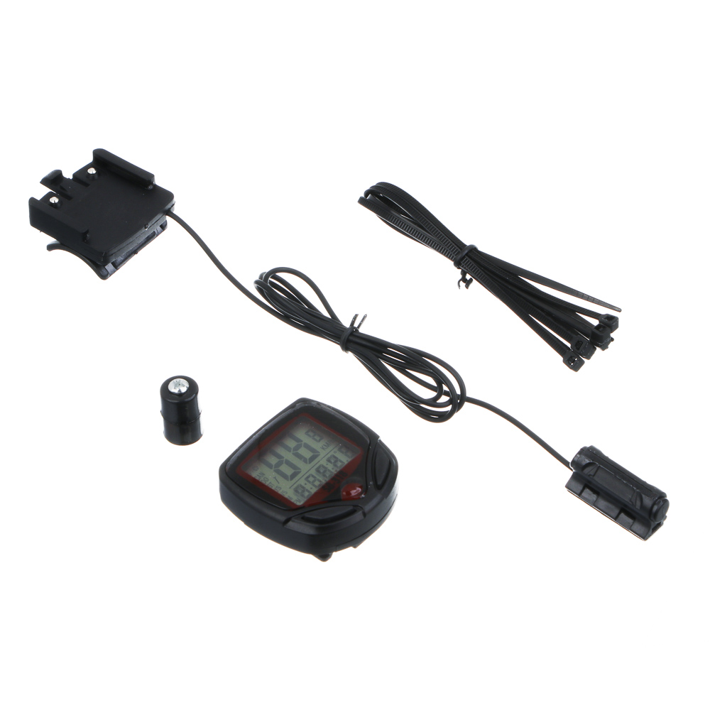 Велокомпьютер проводной, тм BY SPORT, 15 функций, 1хLR44, пластик, металл, арт.№ 195-038