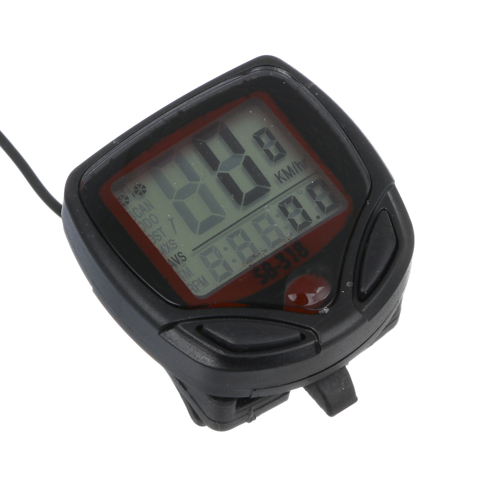 Велокомпьютер проводной, тм BY SPORT, 15 функций, 1хLR44, пластик, металл, арт.№ 195-038