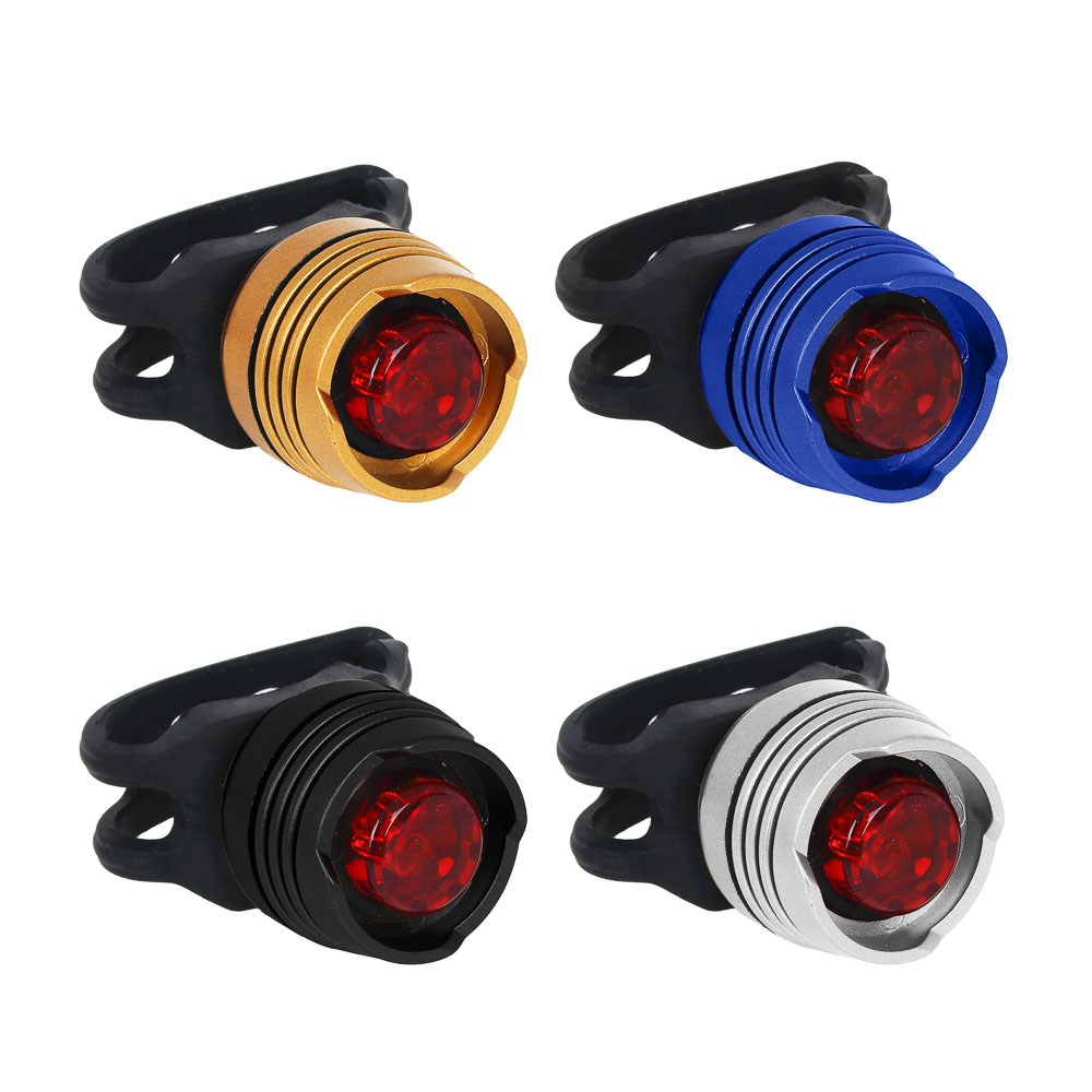 SILAPRO Мини-фонарь велосипедный, 3 режима,  d2.5см, 1LED, 2хCR2032 (в комплекте), металл, резина, арт.№ 195-017