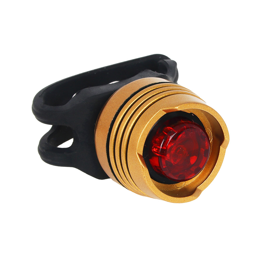 SILAPRO Мини-фонарь велосипедный, 3 режима,  d2.5см, 1LED, 2хCR2032 (в комплекте), металл, резина, арт.№ 195-017